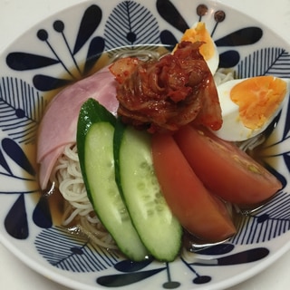 冷麺風 そうめんでお手軽 ♪